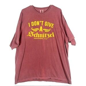Comfort Colors "I Don't Give A Schnitzel " Fredericksburg Texas T-Shirt 2XL Pink